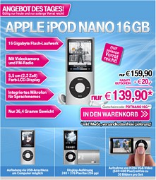 MP3-/Video-Player Apple iPod Nano 5G (Silber)